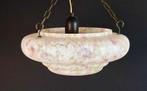 Art Deco hanglamp, glazen lamp schaal. Gewolkt glas, Antiek en Kunst, Antiek | Lampen, Ophalen of Verzenden