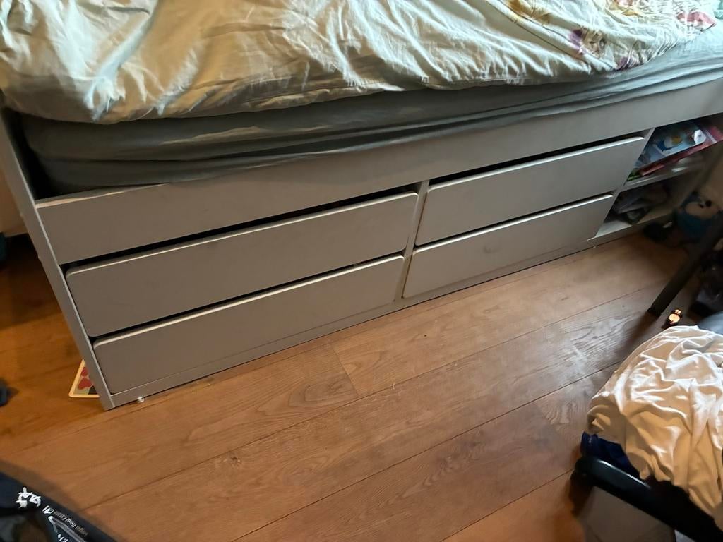IKEA Släkt eenpersoonsbed 90x200 cm met opberglades, Ophalen, Gebruikt, 90 cm, Eenpersoons