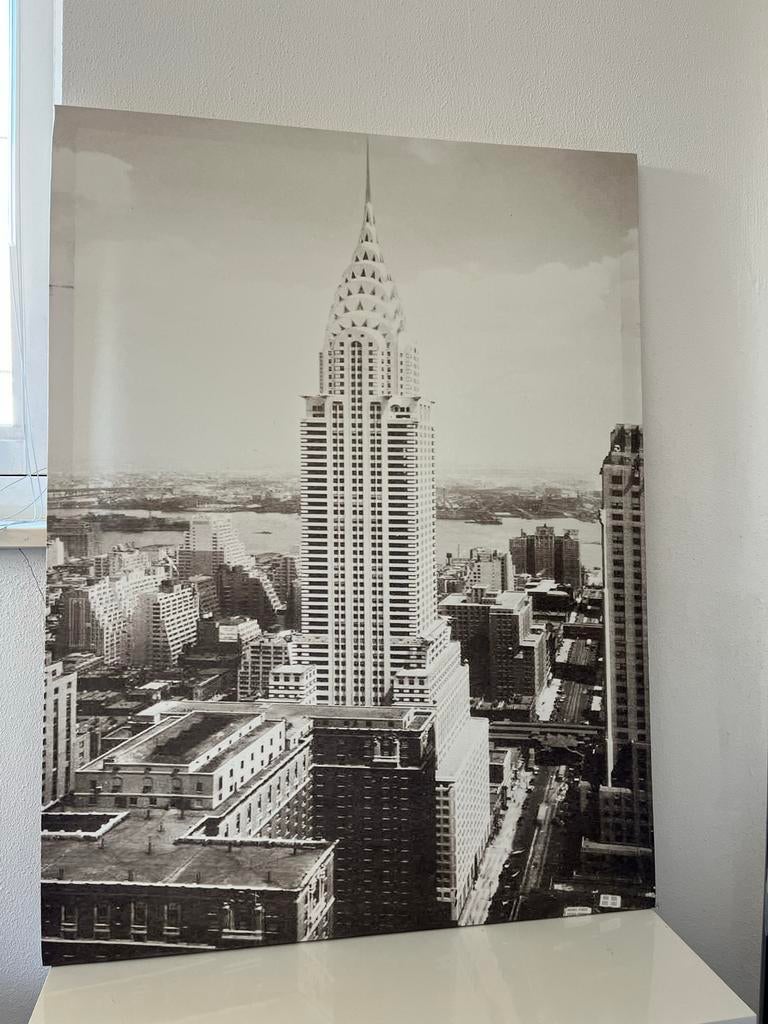 Gratis: Canvas schilderij New York Chrysler Building, Huis en Inrichting, Woonaccessoires | Schilderijen, Tekeningen en Foto's