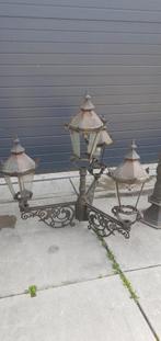 Gietijzeren straatlantaarn met 4 lampen, Ophalen