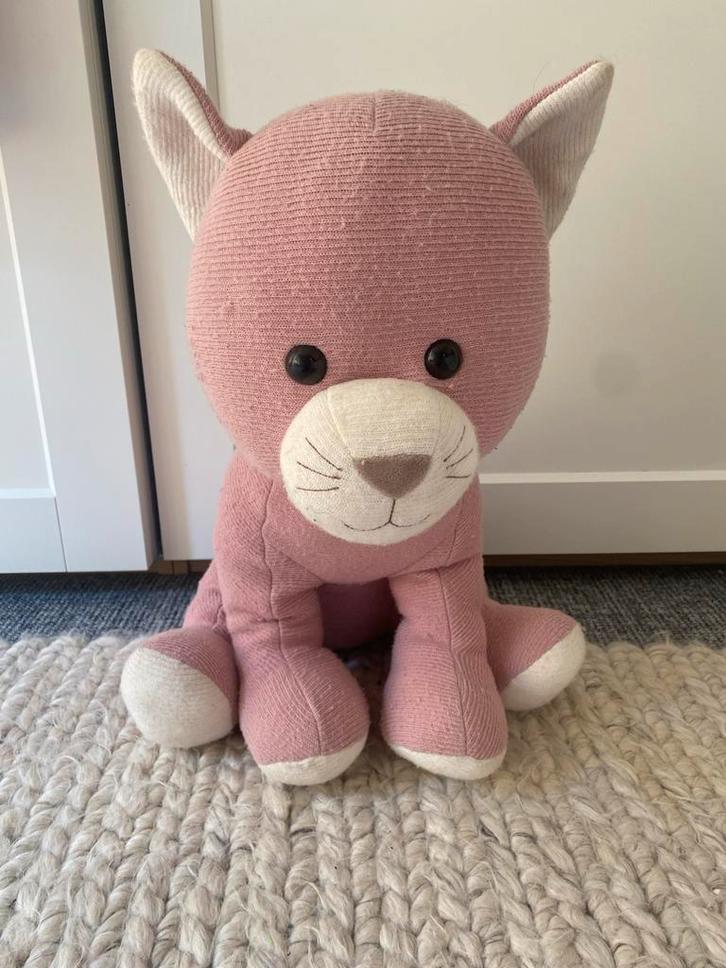 XL Roze Knuffel Kat, Kinderen en Baby's, Speelgoed | Knuffels en Pluche, Gebruikt, Poes, Ophalen of Verzenden