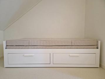 Bedbank met 2 lades Brimnes IKEA 80x200cm beschikbaar voor biedingen