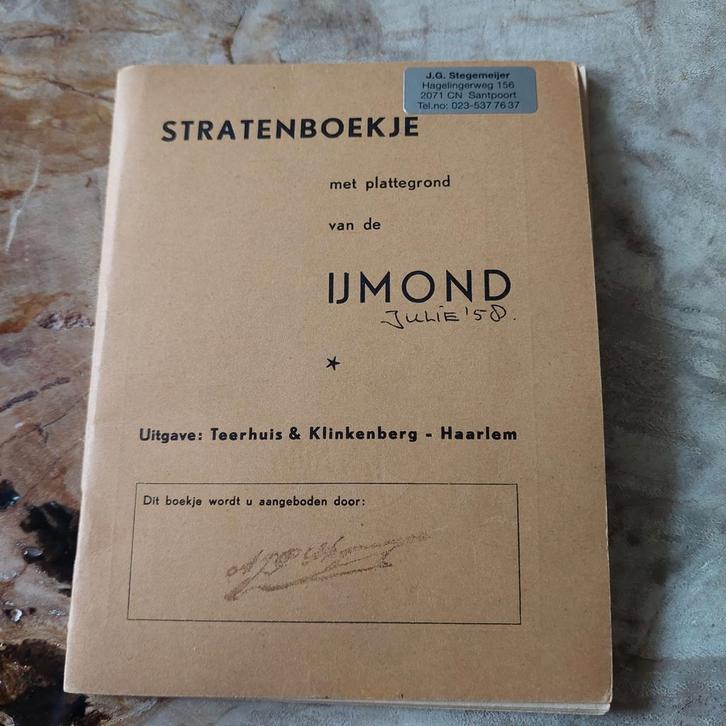 Stratenboekje IJmond 1950, Boeken, Geschiedenis | Stad en Regio, Gelezen, Ophalen of Verzenden