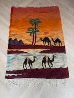 Leuk (wand)kleed met kamelen 130x92 cm, Perzisch, Zo goed als nieuw, Rechthoekig, Overige kleuren