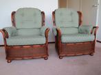 2 prachtige fauteuils, Huis en Inrichting, Fauteuils, Ophalen, Riet of Rotan, 75 tot 100 cm, Zo goed als nieuw