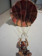 Vintage Handgeschilderde Parachute met Clown, Antiek en Kunst, Ophalen