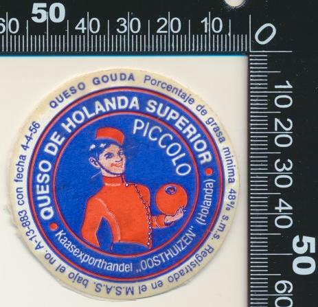 Sticker: Kaasexporthandel Oosthuizen - Piccolo, Verzamelen, Stickers, Zo goed als nieuw, Bedrijf of Vereniging, Ophalen of Verzenden