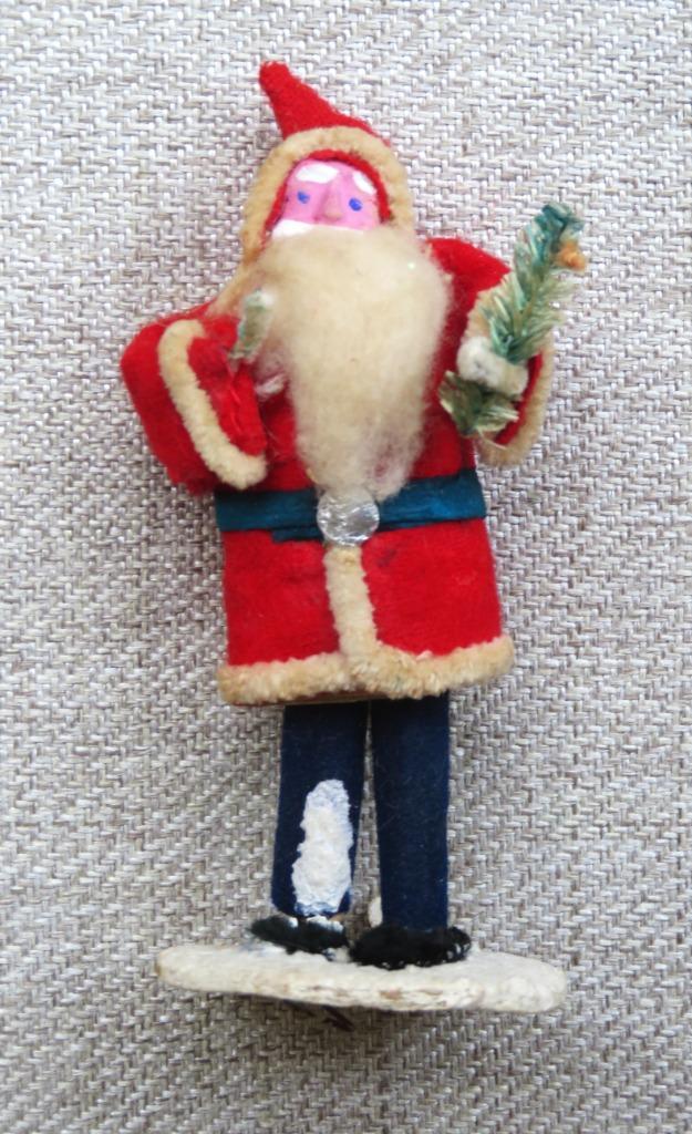 Oude Kerstman 01 van karton, stof, papier-maché 1950 Japan, Diversen, Kerst, Ophalen of Verzenden