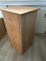 Ladekast met 4 Lades beuken fineer, Ophalen, Minder dan 50 cm, Gebruikt, Minder dan 100 cm