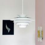vintage Mid Century Deens design LAMP Jeka witte schalenlamp, Huis en Inrichting, Lampen | Hanglampen, Gebruikt, Vintage Mid Century Scandinavisch design nordic japandi