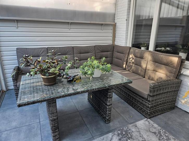 Loungeset, Tuin en Terras, Tuinsets en Loungesets, Zo goed als nieuw, Wicker, Ophalen