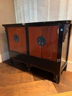 Vintage Chinese Bruidskast/Dressoir - Rood Zwart, Antiek en Kunst, Antiek | Meubels | Kasten, Ophalen