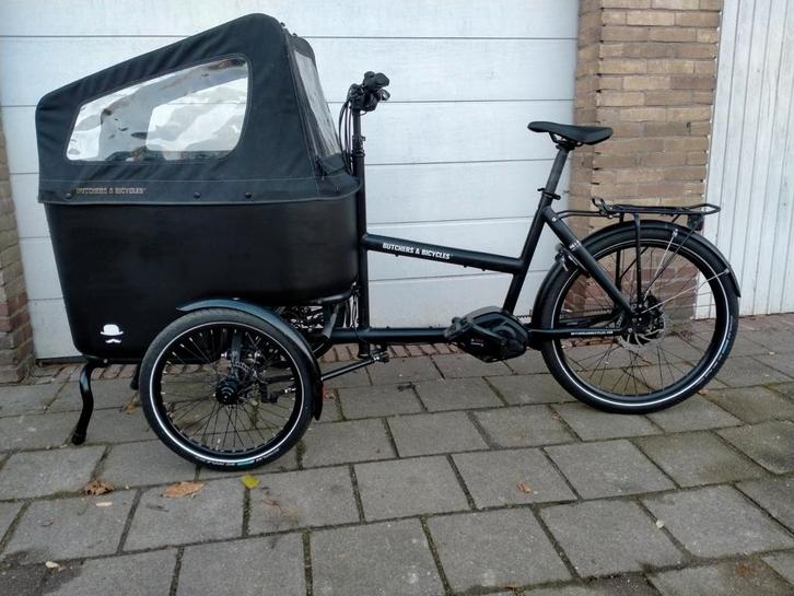 Butchers en bicycle bakfiets, Fietsen en Brommers, Fietsen | Bakfietsen, Gebruikt, 4 kinderen of meer, Huif, Ophalen