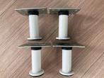 Pootjes x4, wit,  8 cm verstelbaar Ikea Capita, Minder dan 50 cm, Gebruikt, Wit, Ophalen of Verzenden
