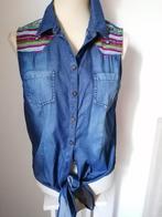SUPER TRENDY spijkerblousje met Boho-applicatie bij schouder, Kleding | Dames, Blouses en Tunieken, Maat 38/40 (M), Blauw, Yessica