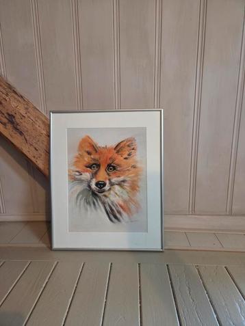 Vos Schilderij Ingelijst beschikbaar voor biedingen