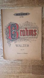 Brahms opus 39. Walsen. Piano solo, Muziek en Instrumenten, Bladmuziek, Gebruikt, Klassiek, Ophalen of Verzenden, Artiest of Componist
