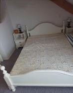 Complete slaapkamer wit massief hout geen fineer, Ophalen, Gebruikt, Wit, 140 cm