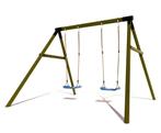 Houten schommel BK rondhout dubbel 2 persoons schommel  898, Kinderen en Baby's, Ophalen of Verzenden, Nieuw, Schommel