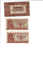 3 nederlandse gulden 1938 en 1949, Ophalen of Verzenden, 1 gulden, Los biljet