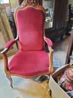Kasteelstoel oud roze/paars, Antiek en Kunst, Antiek | Meubels | Stoelen en Banken, Ophalen