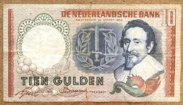 10 gulden biljet - 1953 - Hugo de Groot beschikbaar voor biedingen