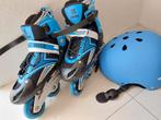 Skeelers incl helm en beschermers, maat 38-41 instelbaar, Ophalen of Verzenden, Zo goed als nieuw, Inline skates 4 wielen, Overige merken