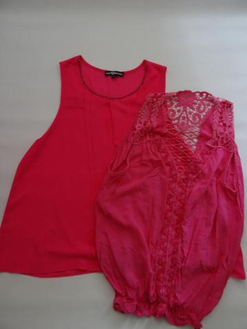 2 x ROZE top / blouse maat M in ~~nieuw~~ staat beschikbaar voor biedingen