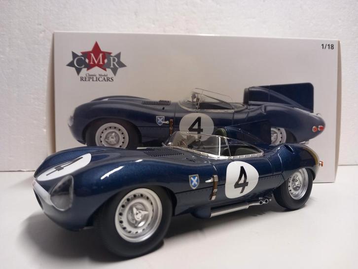 Jaguar D type #4 blauw CMR Replicars 1:18 KRD, Hobby en Vrije tijd, Modelauto's | 1:18, Zo goed als nieuw, Auto, Overige merken