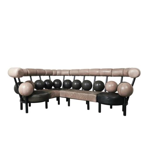 Unieke hoekbank jaren 60 70 80 vintage design Opsvik leer, Huis en Inrichting, Banken | Bankstellen, Gebruikt, Hoekbank, Vierpersoons of meer