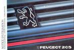 Peugeot 205-Instructie, Ophalen of Verzenden