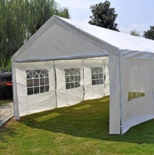 Grote en makkelijk op te zetten partytenten 8x4 en 4x4 meter, Tuin en Terras, Partytenten, Gebruikt, Partytent, 2 meter of meer