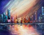Skyline - acrylverf op canvas 40x50 cm, Ophalen of Verzenden