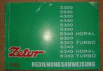 Handleiding Zetor 3320, 3340, 4320, 4340, 5320, 5340, 6320, Ophalen of Verzenden, Gelezen, Tractor en Landbouw
