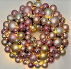 Prachtige roze en gouden kerstkrans. (50cm), Ophalen of Verzenden, Nieuw