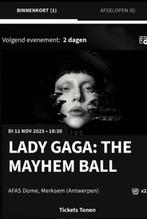 2 tickets lady gaga Antwerpen, Tickets en Kaartjes, Twee personen, November
