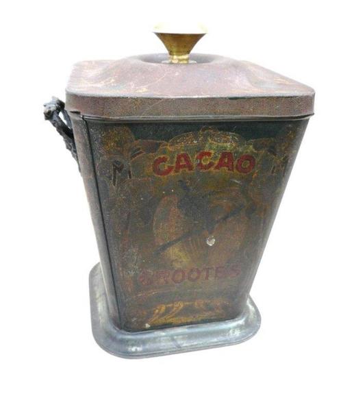 Winkelblik (leeg). Grootes cacao westzaan. 1912 Of ouder., Verzamelen, Blikken, Gebruikt, Overige, Overige merken, Ophalen of Verzenden