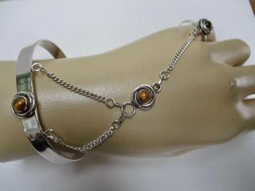 Zilveren aparte armband en ring aan elkaar 925 zilver beschikbaar voor biedingen