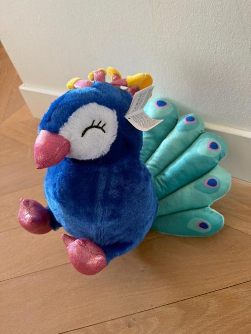 Knuffel pluche van Flying Tiger pauw blauw roze groen NIEUW, Kinderen en Baby's, Speelgoed | Knuffels en Pluche, Nieuw, Overige typen
