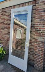 Nette hardhouten linksdraaiende buitendeur met HR++ glas, 75 tot 150 cm, Deurkozijn, Ophalen of Verzenden, Zo goed als nieuw