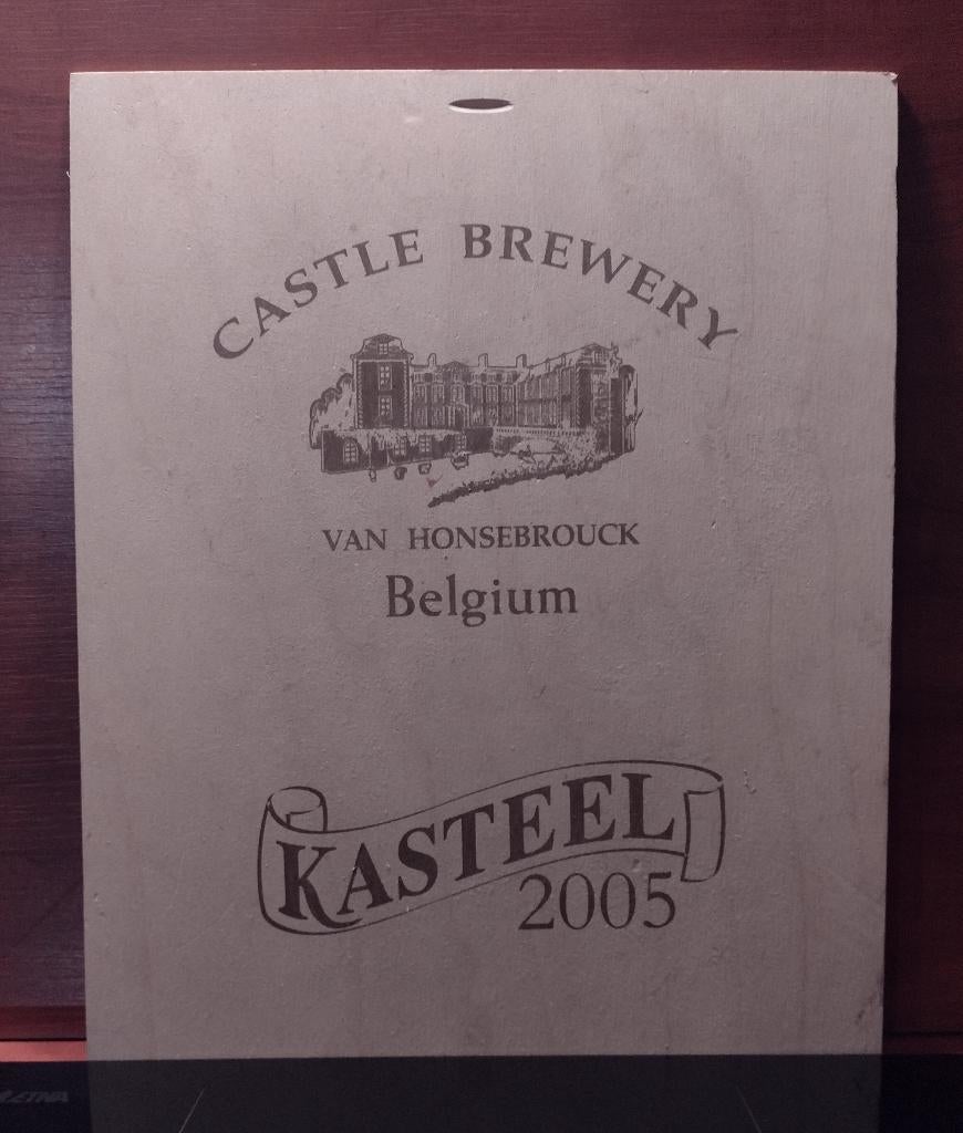 Kasteel Bier Plankje., Ophalen of Verzenden, Gebruikt, Reclamebord, Plaat of Schild, Overige merken