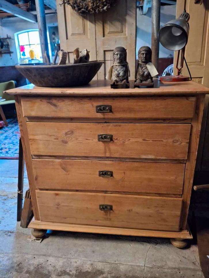 Oude Brocante Ladekast - 4 Lades, Huis en Inrichting, Kasten | Dressoirs, Ophalen