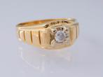 Zware 18k Gouden Ring grote .20crt Diamant (verkocht), Sieraden, Tassen en Uiterlijk, Jw, 20 of groter, Verzenden, Heer