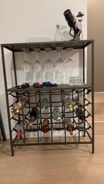 Wijnkast incl glazenrek VANDAAG ophalen, Ophalen, Zo goed als nieuw, 25 flessen of meer, Metaal