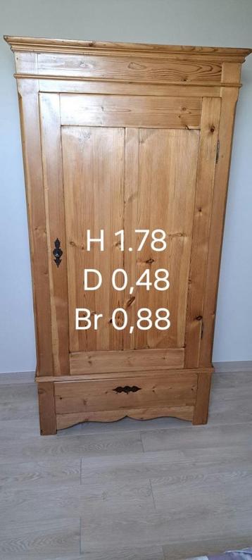 Grenen Kast 1 deur met lade. beschikbaar voor biedingen