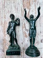 Set van 2 metalen beeldjes oa David Michelangelo, Ophalen of Verzenden