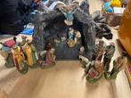 Sfeervolle antieke kerstgrot, incl stro, Diversen, Ophalen, Gebruikt