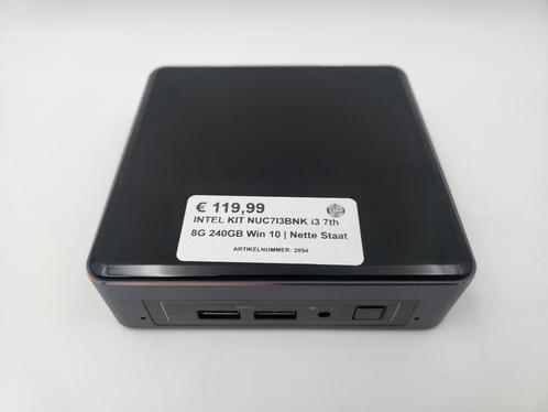 INTEL KIT NUC7I3BNK i3 7th 8G 240GB Win 10 | Nette Staat, Computers en Software, Desktop Pc's, Zo goed als nieuw, 3 tot 4 Ghz