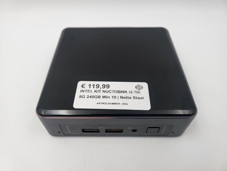 INTEL KIT NUC7I3BNK i3 7th 8G 240GB Win 10 | Nette Staat, Computers en Software, Desktop Pc's, Zo goed als nieuw, 3 tot 4 Ghz