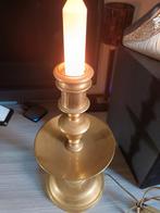 Messing koper zeer  grote kandelaar met kaarslamp., Ophalen of Verzenden, Zo goed als nieuw, 50 tot 75 cm